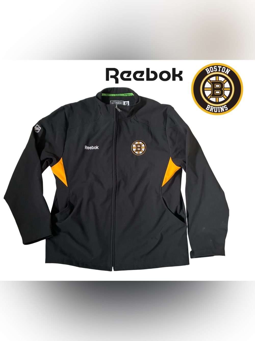 NHL BOSTIN BRUINS REEBOK JACKET MEN’S AUTHENTIC APPAREL XL